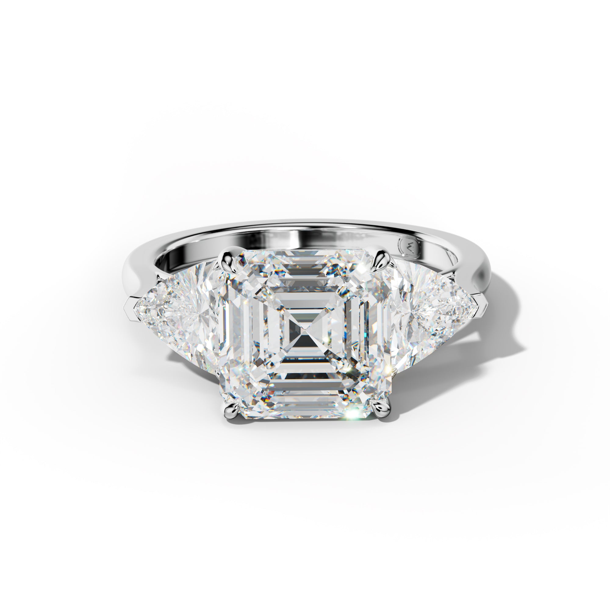 Ivy Asscher Cut  Engagement Ring